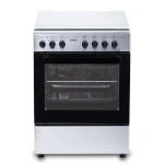 Aragaz SAMUS SM662AENS1, Gaz+Electric, 4 arzatoare, Wok, Cuptor electric 56 l, 7 functii, Clasa A (Inox)