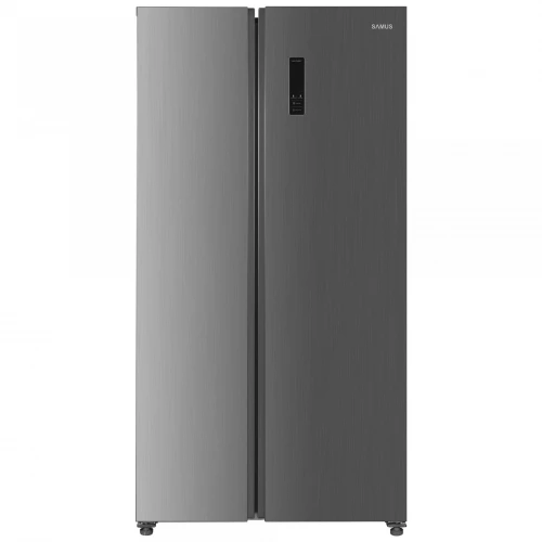 Side by Side Samus SSX-557NFE, 442 L, Clasa E, Full No Frost, Lumina LED, Afisaj LCD, H 177 cm (Inox)