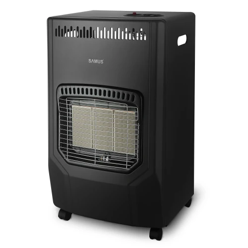 Soba Samus RS423, Trei trepte de putere: 1.5 / 2.8 / 4.2 kW, Butelie de pana la 15 kg, Aprindere piezoelectrica, Comutator anti-rasturnare, Se utilizeaza cu GPL / Butan / Propan, Negru Soba Samus RS423, Trei trepte de putere: 1.5 / 2.8 / 4.2 kW, Butelie de pana la 15 kg, Aprindere piezoelectrica, Comutator anti-rasturnare, Se utilizeaza cu GPL / Butan / Propan, Negru