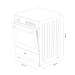 Aragaz Samus SM561BXS, 4 Arzatoare gaz, Cuptor gaz, Siguranta plita si cuptor, Geam dublu la cuptor, Inox/Argintiu