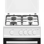 Aragaz Albatros AL452ABS, 4 Arzatoare gaz, 50cm, Cuptor gaz, Siguranta plita si cuptor, Geam dublu la cuptor, Alb