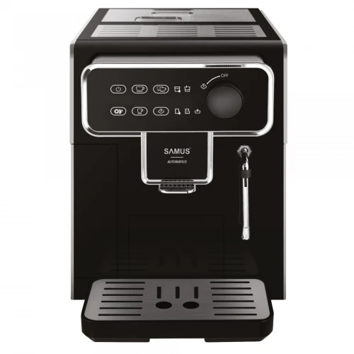 Espressor cafea Samus Automatico, Putere 1350W, Rezervor de apa detasabil 2.2L, 15 bari, Capacitate rasnita 300 g, Oprire automata dupa 25 de minute, 5 niveluri de macinare, 3 optiuni de cafea, Negru Espressor cafea Samus Automatico, Putere 1350W, Rezervor de apa detasabil 2.2L, 15 bari, Capacitate rasnita 300 g, Oprire automata dupa 25 de minute, 5 niveluri de macinare, 3 optiuni de cafea, Negru
