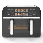 Friteuza cu aer cald Samus AF9BIG-S2500DW, 2500 W, 9 L, Separator compartiment detasabil, 10 programe presetate, Negru Friteuza cu aer cald Samus AF9BIG-S2500DW, 2500 W, 9 L, Separator compartiment detasabil, 10 programe presetate, Negru