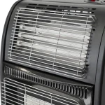 Soba pe gaz Samus RS422Q, alimentare la butelie, aprindere piezoelectrica, 3 trepte de putere, senzor lipsa oxigen, senzor prezenta flacara, culoare negru