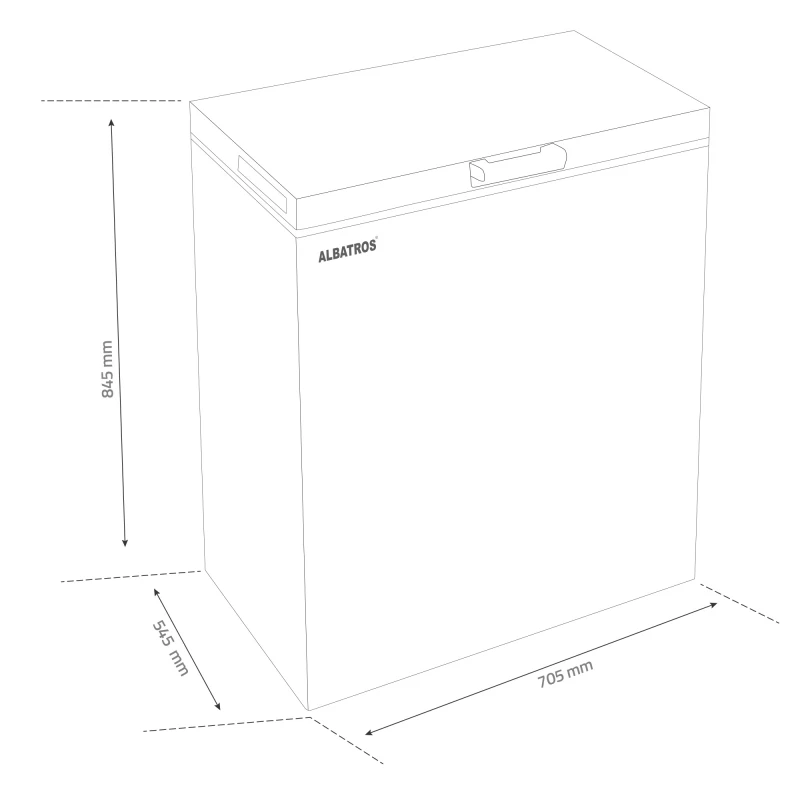 Lada Frigorifica Albatros LA175E, 142 L, Dubla functionalitate (frigider/congelator), Clasa energetica E, Termostat reglabil, Fast Freeze, Alb