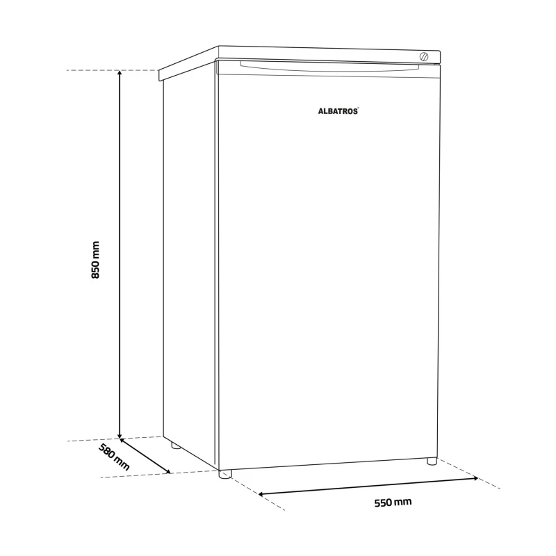 Congelator Albatros CA124E, 91 L, Clasa E, Termostat reglabil, H 85 cm, Alb