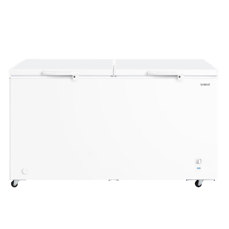 Lada frigorifica Samus LS556E, Capacitate neta 508 litri, Clasa energetica E, Panou de control cu indicator luminos, Alb Lada frigorifica Samus LS556E, Capacitate neta 508 litri, Clasa energetica E, Panou de control cu indicator luminos, Alb