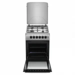 Aragaz Samus SM561XPBS, 4 Arzatoare gaz, Cuptor gaz, Aprindere electrica plita, Timer, Sigurante plita si cuptor, Inox/ Argintiu