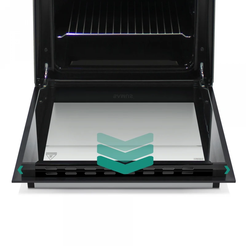 Aragaz Samus SM561APBS, Montat pentru utilizare cu GPL, Culoare alba 50 x 60 cm,4 arzatoare pe gaz, Cuptor pe gaz, Siguranta plita + cuptor, Aprindere electrica plita