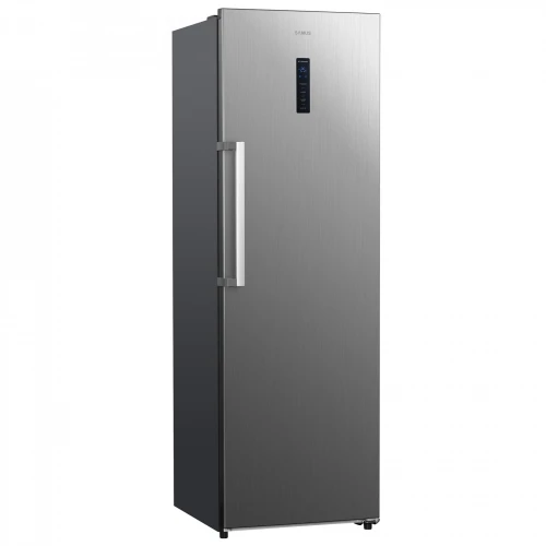 Congelator Samus SCXE346NFE, 274 L, Full No Frost, Multi Air Flow System, Afisaj Led, 3 rafturi din sticla, 3 sertare + 1 sertar Jumbo Box, Clasa energetica E, H 185 cm, Inox/ Argintiu