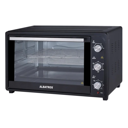 Cuptor electric Albatros A72BRCL2, 2200 W, 72 L, Rotisor, Convectie, Functie Stay-on, Semnal sonor, 4 programe, Lumina interioara, Negru Cuptor electric Albatros A72BRCL2, 2200 W, 72 L, Rotisor, Convectie, Functie Stay-on, Semnal sonor, 4 programe, Lumina interioara, Negru