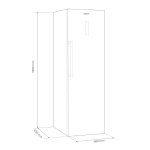 Congelator Samus SCXE346NFE, 274 L, Full No Frost, Multi Air Flow System, Afisaj Led, 3 rafturi din sticla, 3 sertare + 1 sertar Jumbo Box, Clasa energetica E, H 185 cm, Inox/ Argintiu