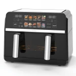 Friteuza cu aer cald Samus AF9BIG-S2500DW, 2500 W, 9 L, Separator compartiment detasabil, 10 programe presetate, Negru Friteuza cu aer cald Samus AF9BIG-S2500DW, 2500 W, 9 L, Separator compartiment detasabil, 10 programe presetate, Negru