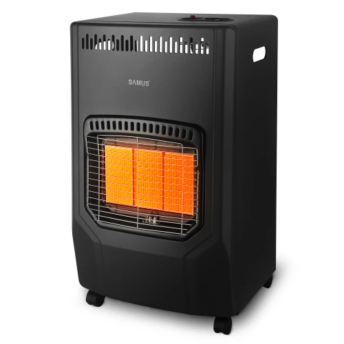 Soba Samus RS423, Trei trepte de putere: 1.5 / 2.8 / 4.2 kW, Butelie de pana la 15 kg, Aprindere piezoelectrica, Comutator anti-rasturnare, Se utilizeaza cu GPL / Butan / Propan, Negru Soba Samus RS423, Trei trepte de putere: 1.5 / 2.8 / 4.2 kW, Butelie de pana la 15 kg, Aprindere piezoelectrica, Comutator anti-rasturnare, Se utilizeaza cu GPL / Butan / Propan, Negru