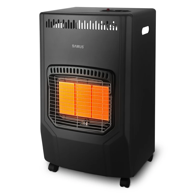 Soba Samus RS423, Trei trepte de putere: 1.5 / 2.8 / 4.2 kW, Butelie de pana la 15 kg, Aprindere piezoelectrica, Comutator anti-rasturnare, Se utilizeaza cu GPL / Butan / Propan, Negru Soba Samus RS423, Trei trepte de putere: 1.5 / 2.8 / 4.2 kW, Butelie de pana la 15 kg, Aprindere piezoelectrica, Comutator anti-rasturnare, Se utilizeaza cu GPL / Butan / Propan, Negru