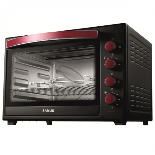 Cuptor electric Samus CS-60BRC2, 2000 W, 60 L, Rotisor, Convectie, Control mecanic, Negru Cuptor electric Samus CS-60BRC2, 2000 W, 60 L, Rotisor, Convectie, Control mecanic, Negru