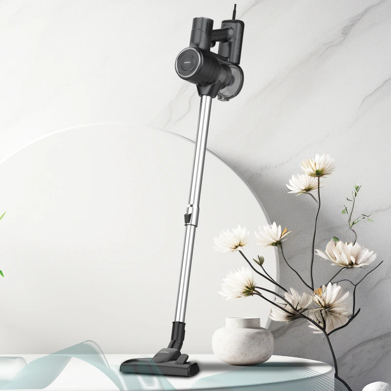 Aspirator vertical 2 in 1 Samus Sticky 60 Eco Gray, Motor 600 W, Putere aspirare 180 W (16 kPa), Sistem de aspirare tip cyclonic, Capacitate rezervor 800 ml, Filtru hepa, Gri