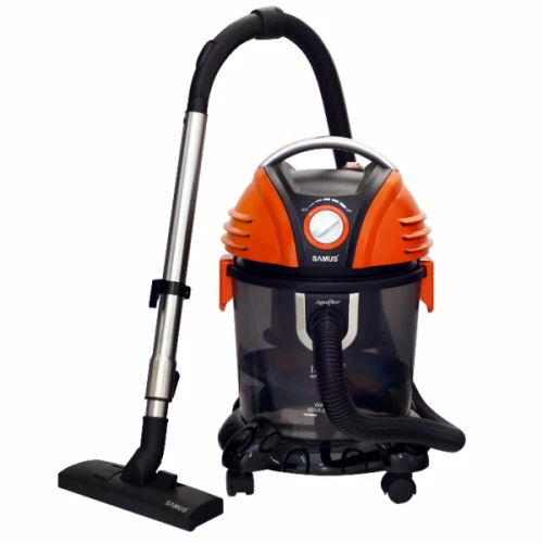 Aspirator cu filtrare prin apa Samus Aquafilter Orange, 1550 W, Umed/uscat, 15 L, Functie suflare aer, Perie pentru aspirare lichide, Filtru HEPA, Portocaliu Aspirator cu filtrare prin apa Samus Aquafilter Orange, 1550 W, Umed/uscat, 15 L, Functie suflare aer, Perie pentru aspirare lichide, Filtru HEPA, Portocaliu