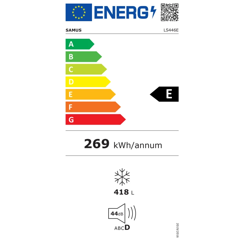 Lada frigorifica Samus LS446E, 418 l, Clasa E, Interior aluminiu, Fast Freeze, Temperatura interioara 18-24 C, Rotile pentru deplasare (Alb) Lada frigorifica Samus LS446E, 418 l, Clasa E, Interior aluminiu, Fast Freeze, Temperatura interioara 18-24 C, Rotile pentru deplasare (Alb)