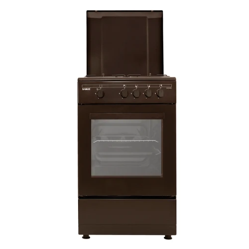 Samus Aragaz SM 450 MBS, 4 arzatoare + cuptor pe gaz, siguranta plita + cuptor, maro