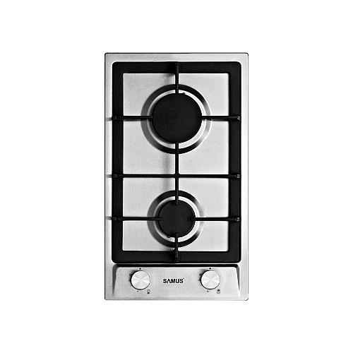 Samus Plita incorporabila PSG-32SX, Gratar din fonta, 2 arzatoare pe gaz, Sistem de siguranta, Aprindere electrica, Inox