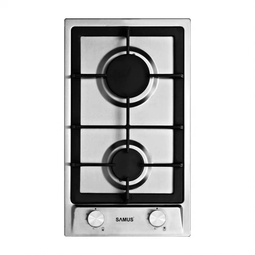 Samus Plita incorporabila PSG-32SX, Gratar din fonta, 2 arzatoare pe gaz, Sistem de siguranta, Aprindere electrica, Inox Samus Plita incorporabila PSG-32SX, Gratar din fonta, 2 arzatoare pe gaz, Sistem de siguranta, Aprindere electrica, Inox