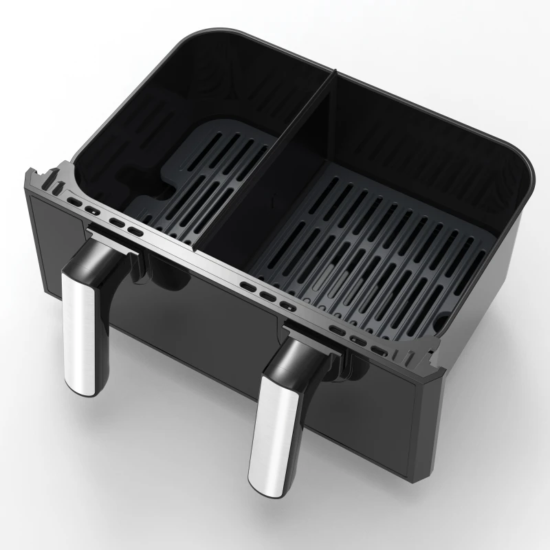 Friteuza cu aer cald Samus AF9BIG-S2500DW, 2500 W, 9 L, Separator compartiment detasabil, 10 programe presetate, Negru Friteuza cu aer cald Samus AF9BIG-S2500DW, 2500 W, 9 L, Separator compartiment detasabil, 10 programe presetate, Negru