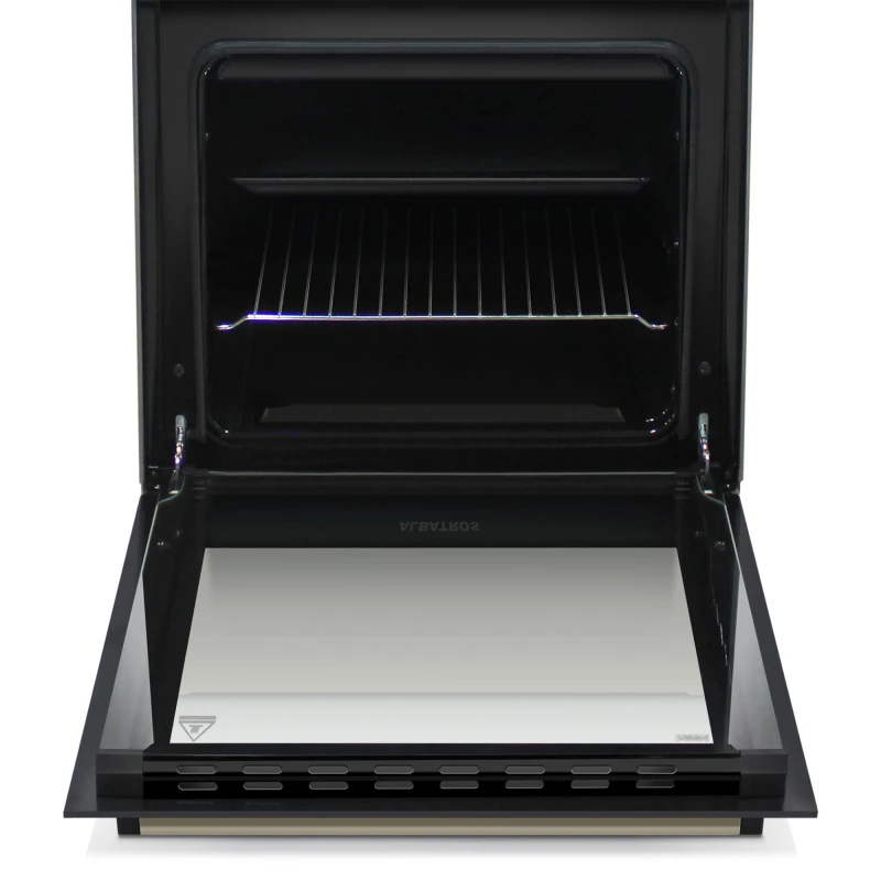 Aragaz Albatros AL452BCS, 4 Arzatoare gaz, Cuptor gaz, Siguranta plita si cuptor, Geam dublu la cuptor, Bej