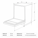 Masina de spalat vase incorporabila Samus SDW46.6, 9 Seturi, 6 Programe, Clasa E