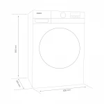 Masina de spalat rufe Samus WSLI-9144, 9 kg, Slim, Motor inverter, 1400 rotatii, 15 programe, Clasa energetica A, Termostat reglabil, Curatare tambur, Blocare acces copii (Alb)