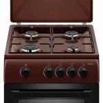 Aragaz Samus SM561MBS, 4 Arzatoare gaz, Cuptor gaz, Siguranta plita si cuptor, Geam dublu la cuptor, Maro