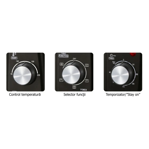 Albatros Cuptor electric A63BRC2, 63 litri, negru, rotisor, convectie Albatros Cuptor electric A63BRC2, 63 litri, negru, rotisor, convectie