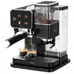 Espressor manual Samus Flavour 20, 1350 W, 20 bari, Rasnita integrata 115g, Rezervor 0.9 l, Spumare de inalta presiune (Negru/Inox)