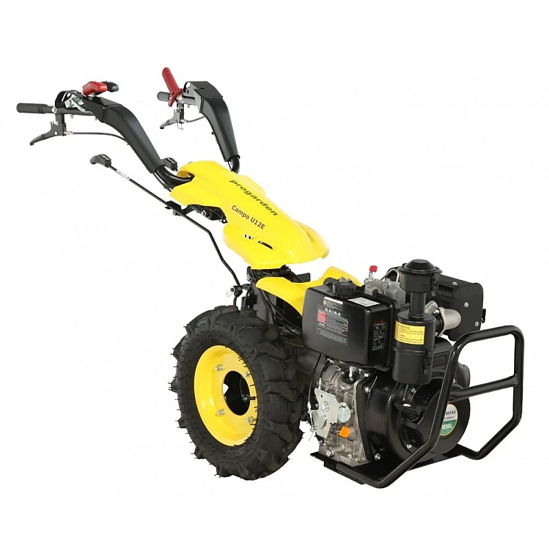 ProGARDEN Campo U12E motocultor multifunctional 12CP, diesel, pornire electrica, 3+2 viteze, reductor