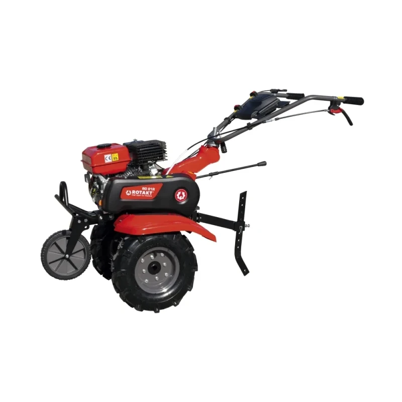 Motocultor Rotakt RO81R, Benzina, 8 CP, freze si roti de cauciuc