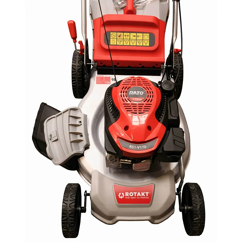 Masina de tuns iarba Rotakt R51-V170 putere 3.8CP benzina latime lucru 50.8 cm autopropulsata volum colector 60 l