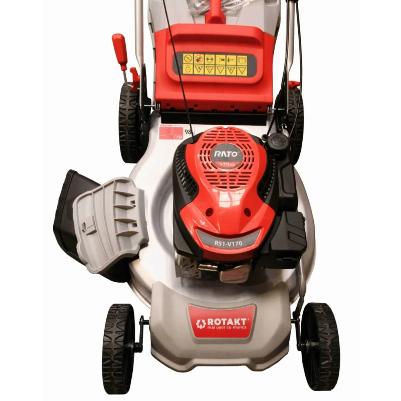 Masina de tuns iarba Rotakt R51-V170 putere 3.8CP benzina latime lucru 50.8 cm autopropulsata volum colector 60 l