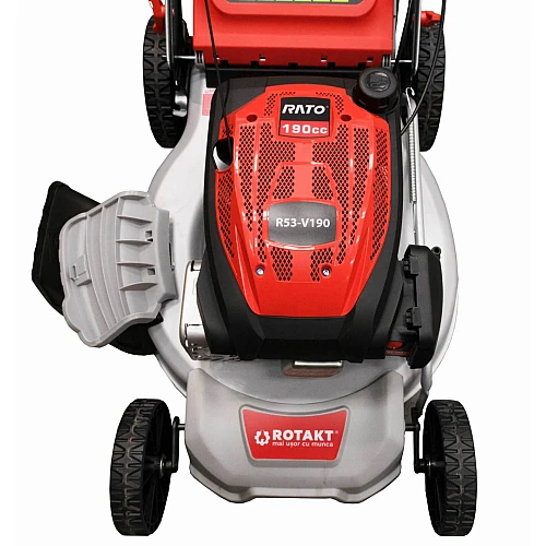 Masina de tuns iarba Rotakt R53-V190 putere 4.9CP benzina latime lucru 53 cm autopropulsata volum colector 60 l