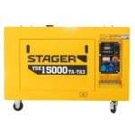 Generator diesel profesional Stager YDE15000TA-TA3, 11.5 kW, 230V/400V, insonorizat, pornire electrica, panou digital SmartGen, conexiune ATS
