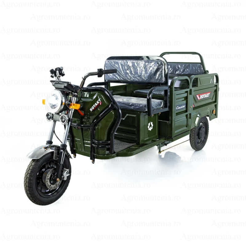 Triciclu Electric Rotakt Courier – 2000W, 72V, 32Ah, Autonomie 79 km, Sarcina 478 kg, fara permis Triciclu Electric Rotakt Courier – 2000W, 72V, 32Ah, Autonomie 79 km, Sarcina 478 kg, fara permis