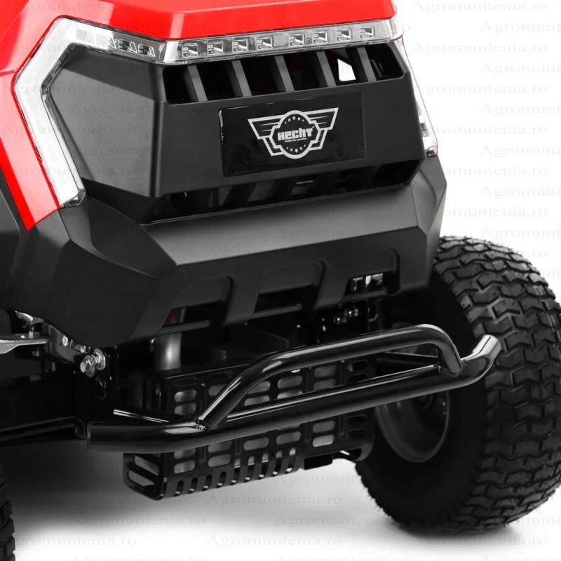 Tractoras de tuns gazon Hecht, Motor Loncin 11,9 CP, 432 cm³, latime de lucru 86 cm, cos colector 250 l, transmisie automata CVT, pornire electrica