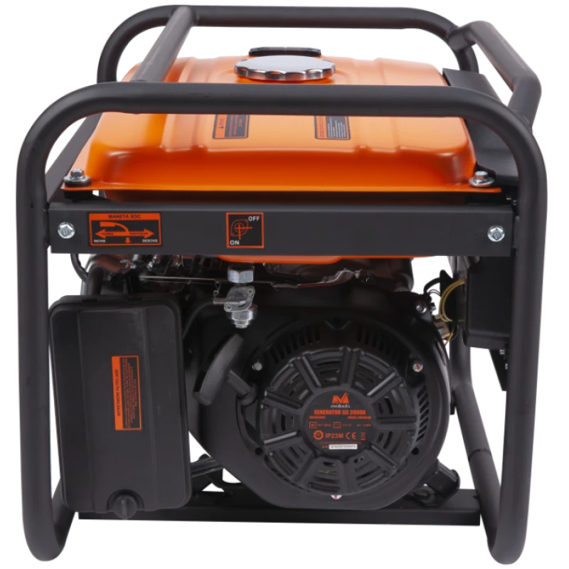 Generator curent electric Evotools Epto GG 5500A, 5500W, 230V, 10.7 CP, 4 timpi, motor benzina, pornire manuala, cu demaror cu sfoara