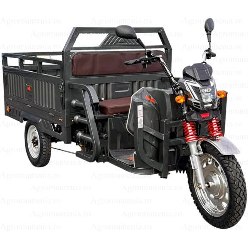 Triciclu electric cargo TRCC1500 EvoTools cu cabina, 1500 W, viteza maxima de 25km/h, autonomie de aproximativ 50-60 km, fara permis
