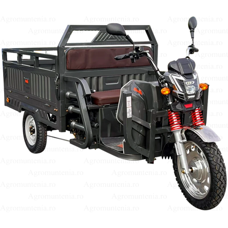 Triciclu electric cargo TRCC1500 EvoTools cu cabina, 1500 W, viteza maxima de 25km/h, autonomie de aproximativ 50-60 km, fara permis