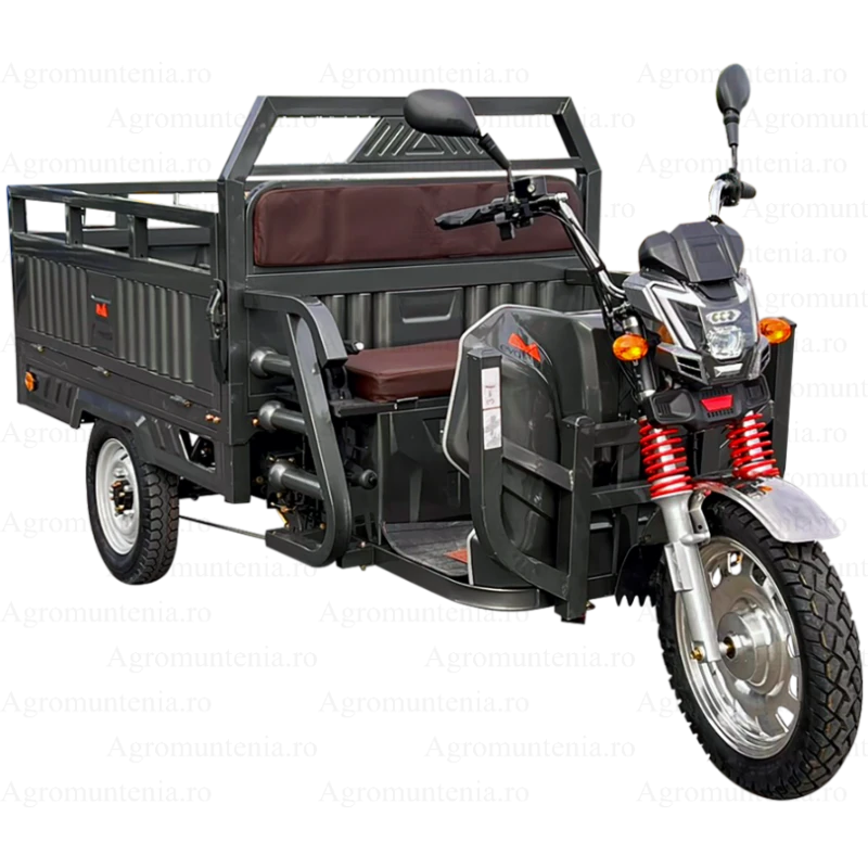 Triciclu electric cargo TRCC1500 EvoTools cu cabina, 1500 W, viteza maxima de 25km/h, autonomie de aproximativ 50-60 km, fara permis