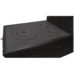 Soba pe Lemne cu Plita din Fonta (3 Ochiuri) și Cuptor dreapta, Emailata, Ø120 mm, 1000x1150x450 mm, Randament 67%, Negru