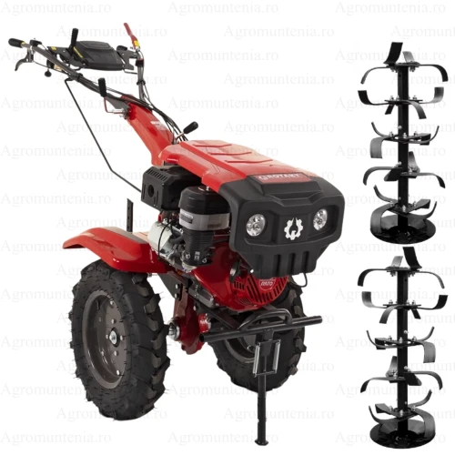 Motocultor Rotakt Apollo RO13R-2P, 13 CP, 2 prize putere, o priza PTO sincronizata pentru 4×4, latime lucru 135 cm freze roti cauciuc 5.00-12