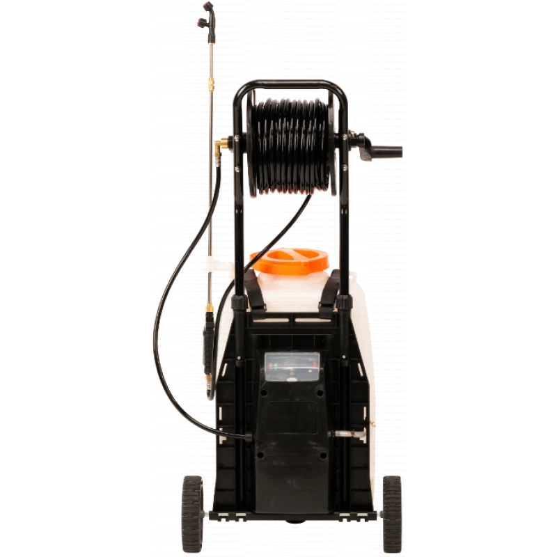 Pompa de stropit Evotools, cu acumulator si roti de transport – 40L, 6 Bar, 12V