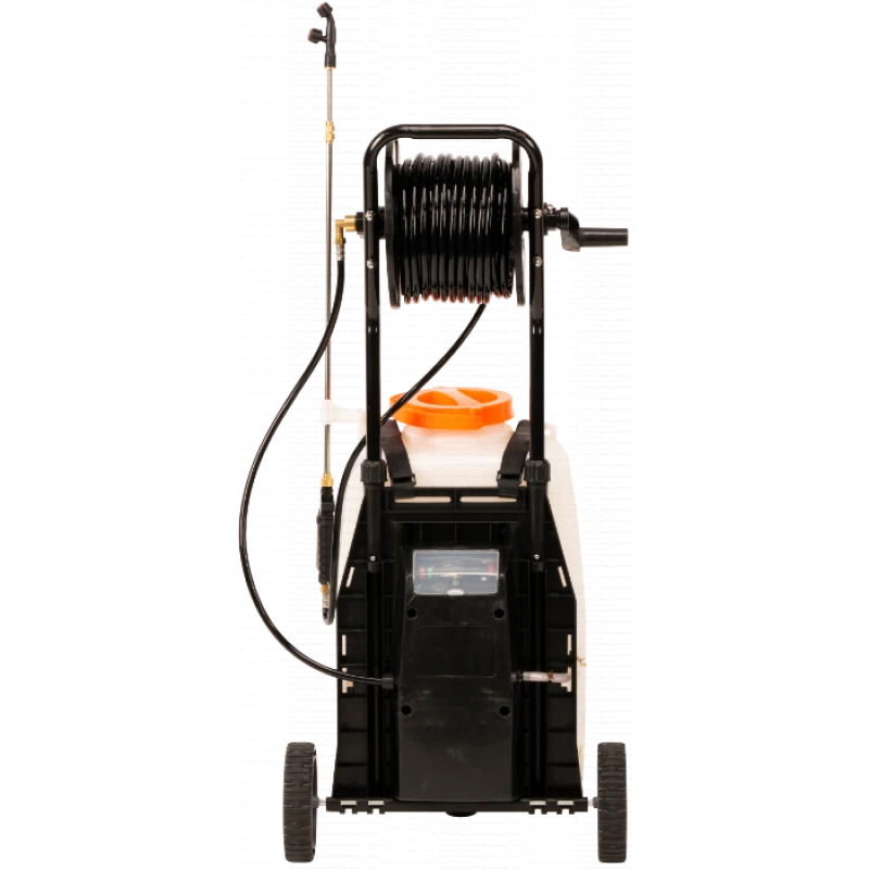 Pompa de stropit Evotools, cu acumulator si roti de transport – 40L, 6 Bar, 12V