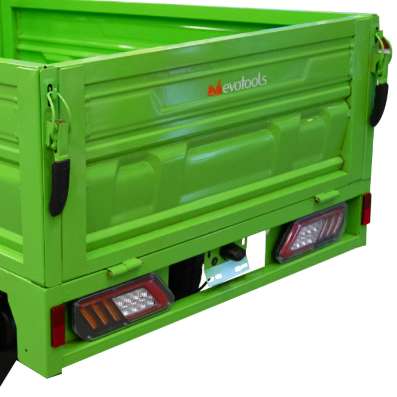 Triciclu electric pick-up Rubo ME3000, motor brushless 3000 W, putere maxima 4900 W, autonomie pana la 130 km, cu volan, viteza maxima de 25 km/h, conform reglementarilor UE, fara permis